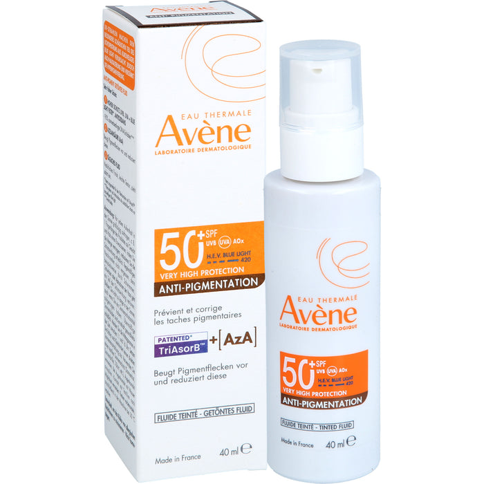 Avène Anti-Pigmentation getöntes Fluid LSF 50+ für empfindliche Haut, 40 ml Lösung