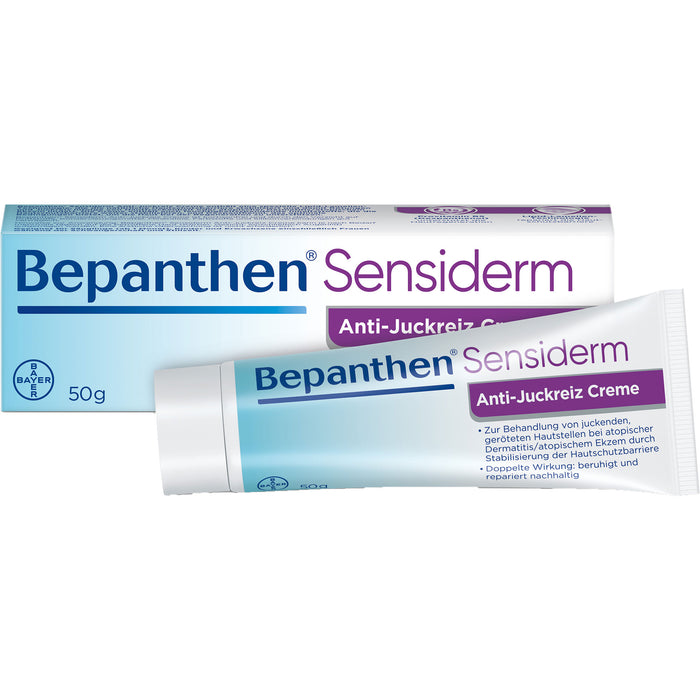 Bepanthen Sensiderm Anti-Juckreiz Creme vermindert Juckreiz bei geröteter und gereizter Haut, 50 g Creme