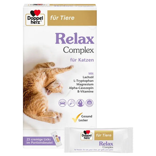 Doppelherz Relax Complex cremige Licks für Katzen, 25 St. Portionen