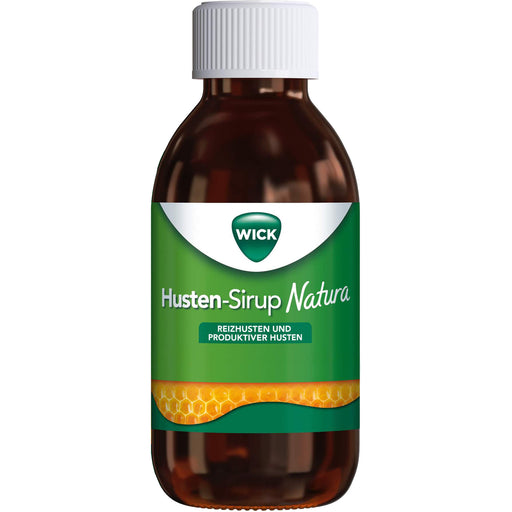 WICK Husten-Sirup Natura bei Reizhusten und produktivem Husten, 140 ml Lösung