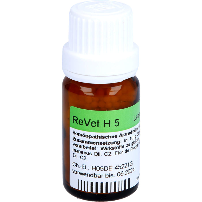 ReVet H 5 Globuli für Heimtiere als Leberschutz, 10 g Globules