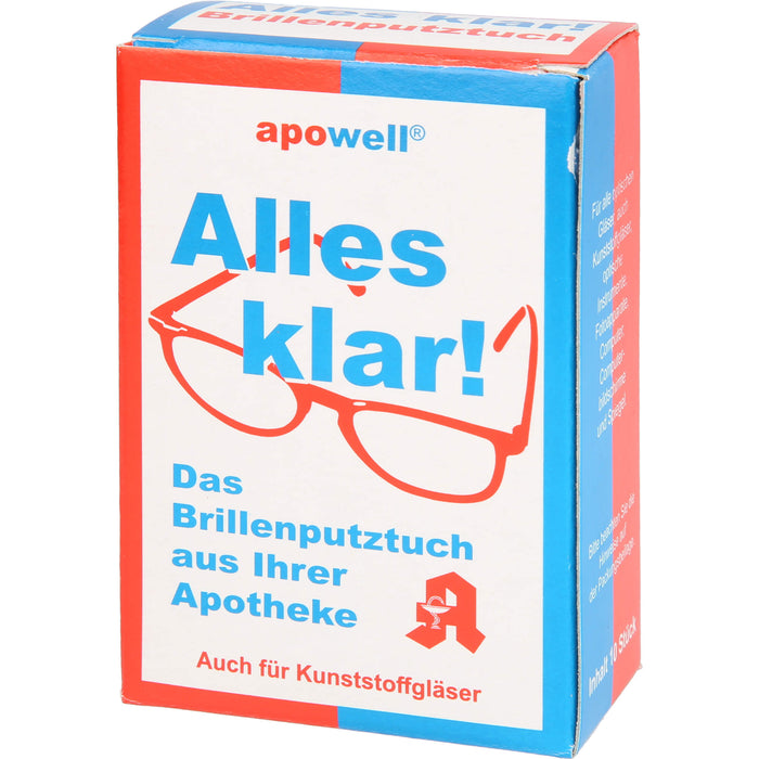 Brillenputztuch ALLES KLAR, 10 St TUE