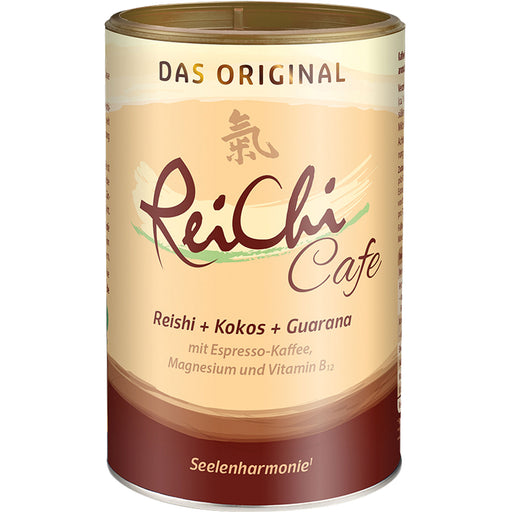 ReiChi Cafe Reishi-Pilz Espresso-Kaffee mit Kokos Guarana Ginseng Pulver, 400 g Pulver