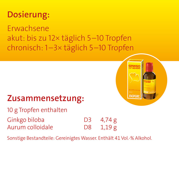 Ginkgo biloba comp. Hevert bei Gefäßverkalkung, 100 ml Solution