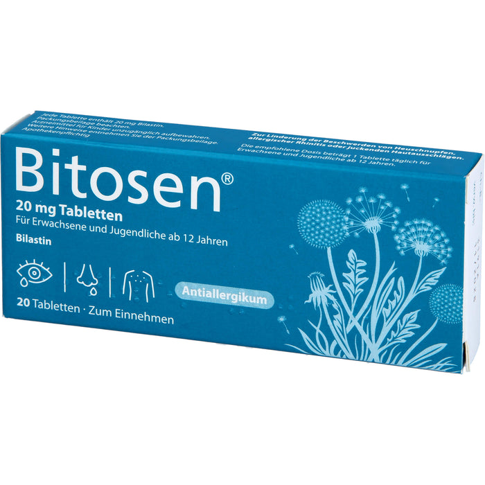 Bitosen 20 mg Tabletten bei Allergien, 20 pcs. Tablets