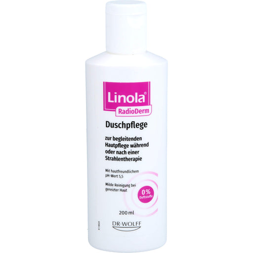 Linola RadioDerm Duschpflege zur sanften Reinigung unter einer Strahlentherapie, 200 ml Duschgel