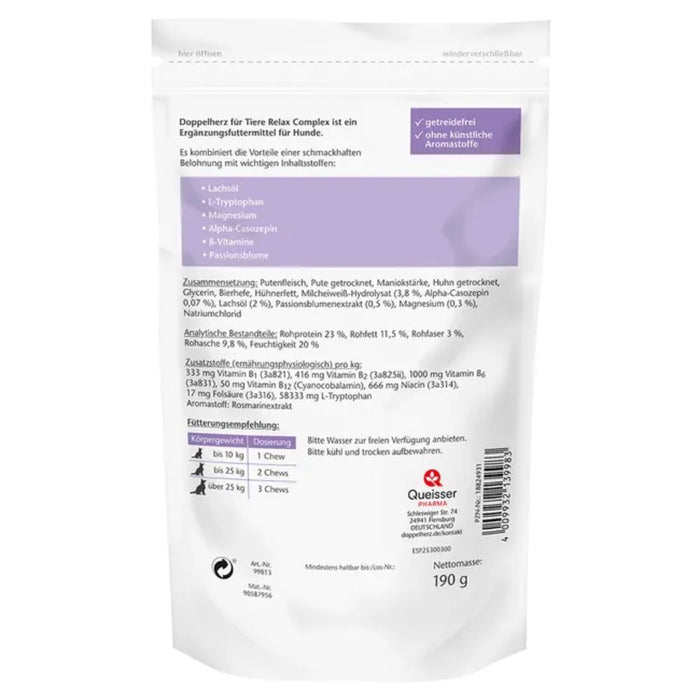 Doppelherz für Tiere Relax Complex Chews für Hunde, 60 St. Gummidrops