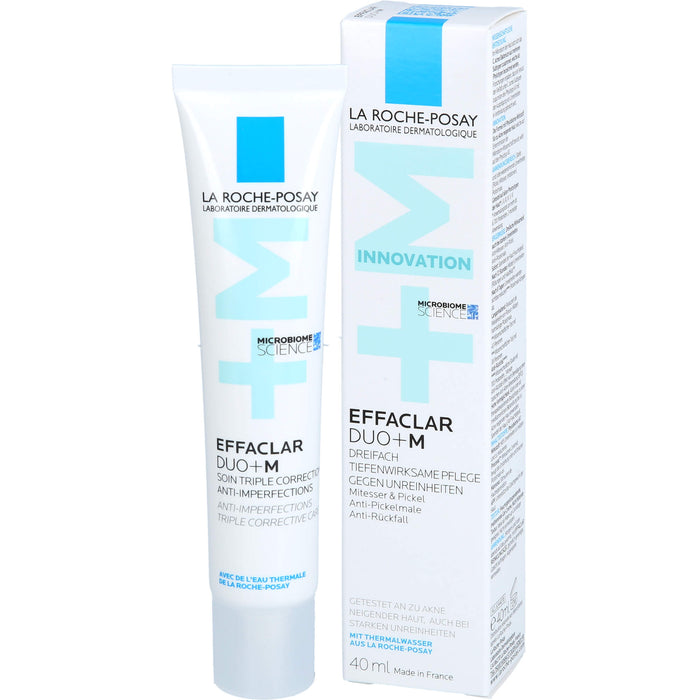 La Roche-Posay Effaclar Duo+M dreifach tiefenwirksame Pflege gegen Unreinheiten, 40 ml Cream
