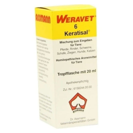 Weravet 6 Keratisal Tropfen für Tiere, 20 ml Lösung