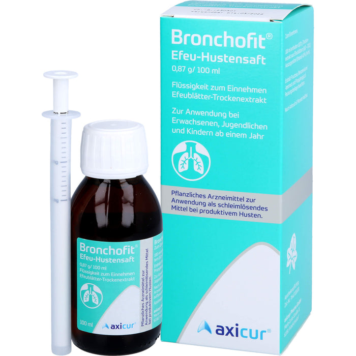 Bronchofit  Efeu-Hustensaft, 0,87 g/100 ml, Flüssigkeit zum Einnehmen, 100 ml Solution
