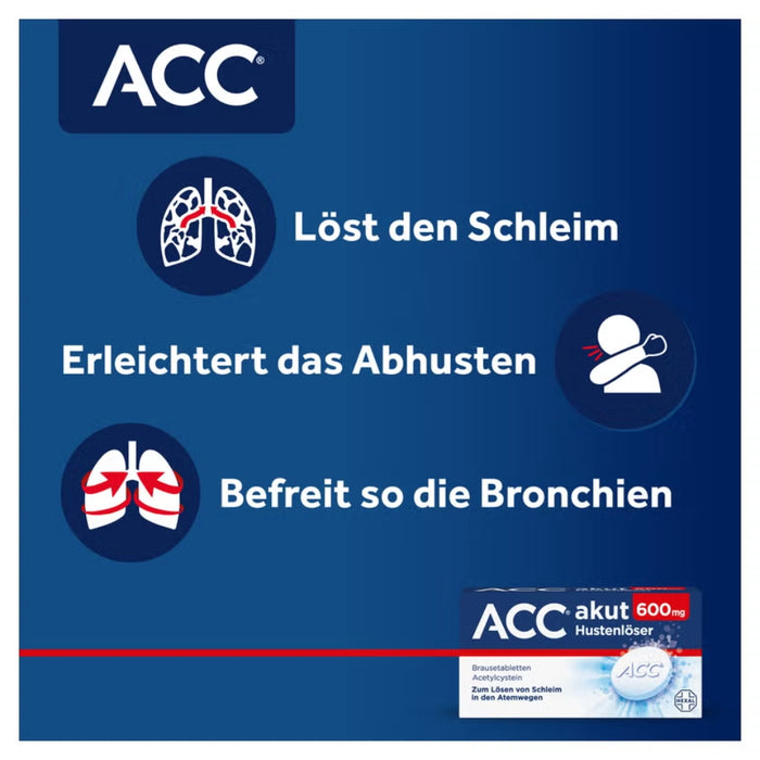 ACC akut 600 mg Hustenlöser Brausetabletten, 20 pcs. Tablets