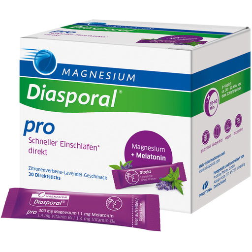 Magnesium-Diasporal pro schneller Einschlafen Direktsticks mit Zitronenverbene-Lavendel-Geschmack, 30 St. Sticks