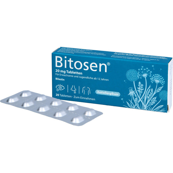 Bitosen 20 mg Tabletten bei Allergien, 20 pcs. Tablets