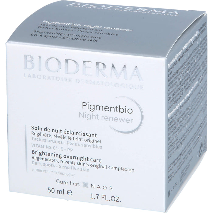 BIODERMA Pigmentbio Night Renewer aufhellende Nachtcreme für zu Pigmentflecken neigende Haut, 50 ml Crème