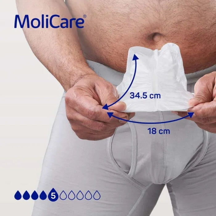 MoliCare Premium Men Pad 5 Tropfen bei mittlerer Blasenschwäche, 14 pc Dépôts