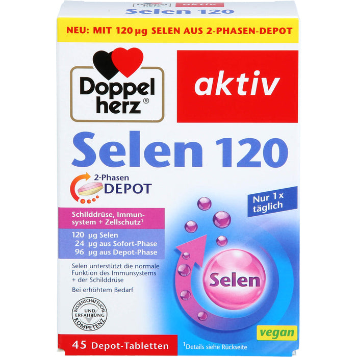 Doppelherz aktiv Selen 120 2-Phasen Depot-Tabletten, 45 St. Tabletten