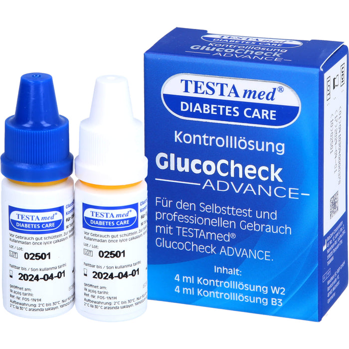 TESTAmed GlucoCheck Advance Kontrolllösung, 4 ml Solution