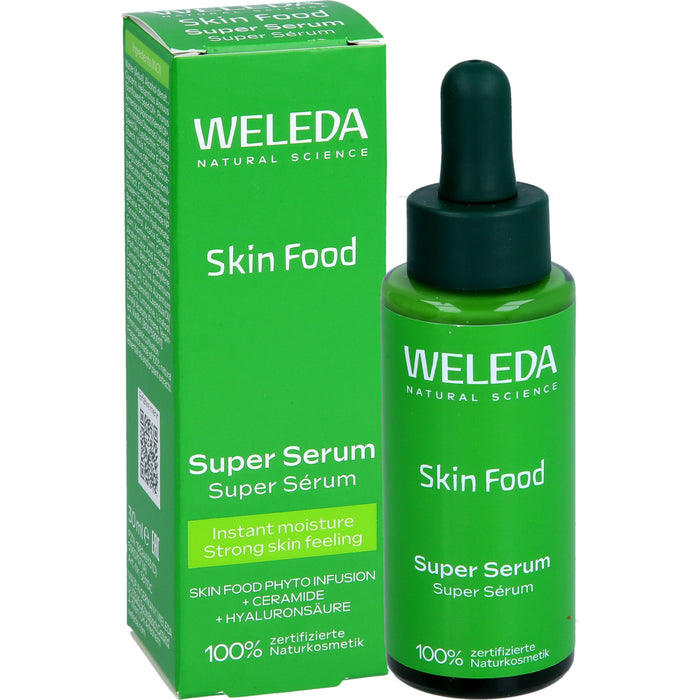 WELEDA Skin Food Super Serum für intensive Feuchtigkeit und einen strahlenden Glow, 30 ml Lösung