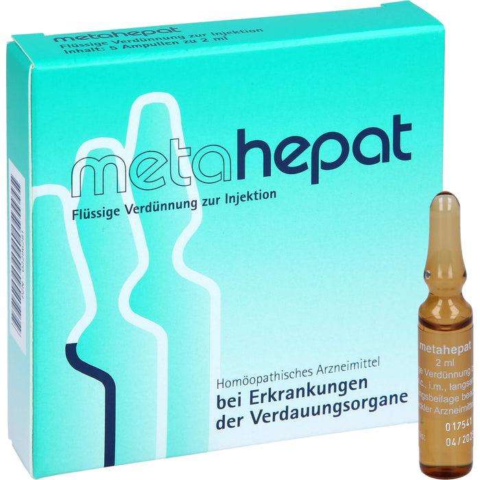 Metahepat flüssige Verdünnung bei Erkrankungen der Verdauungsorgane, 5 pc Ampoules