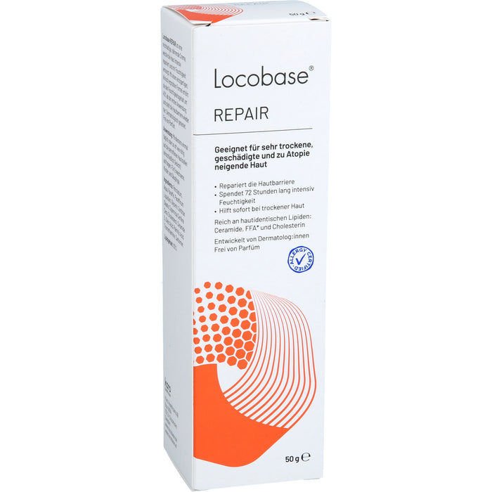 Locobase Repair Creme für sehr trockene, geschädigte, zu Atopie neigende Haut, 50 g Creme