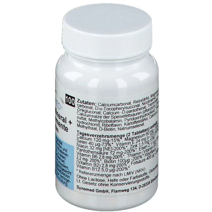 SYNOMED Multivit + Mineral + Spurenelemente Tabletten, 100 St. Tabletten