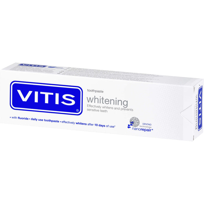 VITIS Whitening Zahnpasta hellt die Zähne effektiv auf und schützt den Zahnschmelz, 100 ml Toothpaste