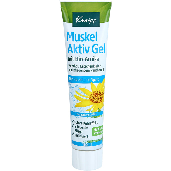 Kneipp Muskel Aktiv Gel mit Bio-Arnika, Menthol & Latschenkiefer, 100 ml Lösung
