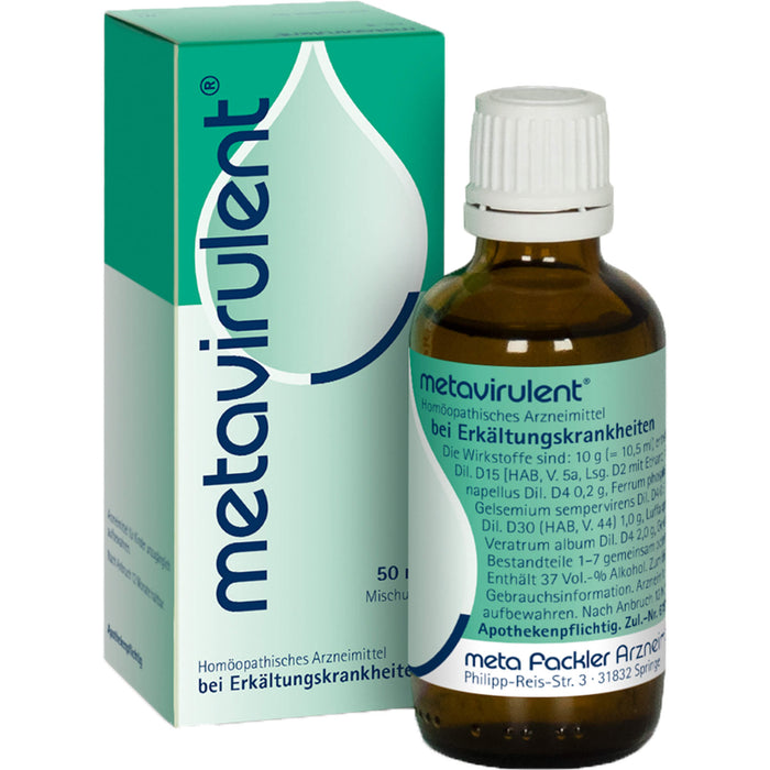 metavirulent Tropfen bei Erkältungskrankheiten, 50 ml Solution