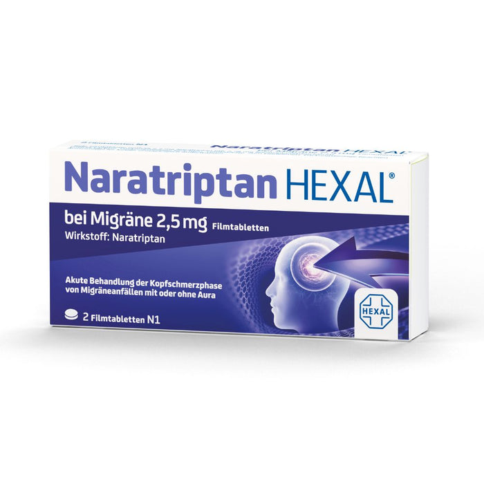 Naratriptan HEXAL bei Migräne Filmtabletten, 2 pcs. Tablets