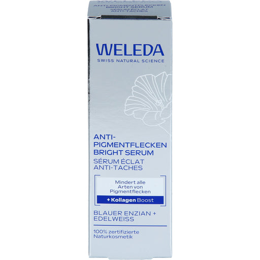 WELEDA Anti-Pigmentflecken Serum mit Enzian & Edelweiß, für strahlenden Teint und weniger Flecken, 30 ml Gel