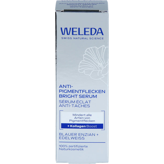 WELEDA Anti-Pigmentflecken Serum mit Enzian & Edelweiß, für strahlenden Teint und weniger Flecken, 30 ml Gel