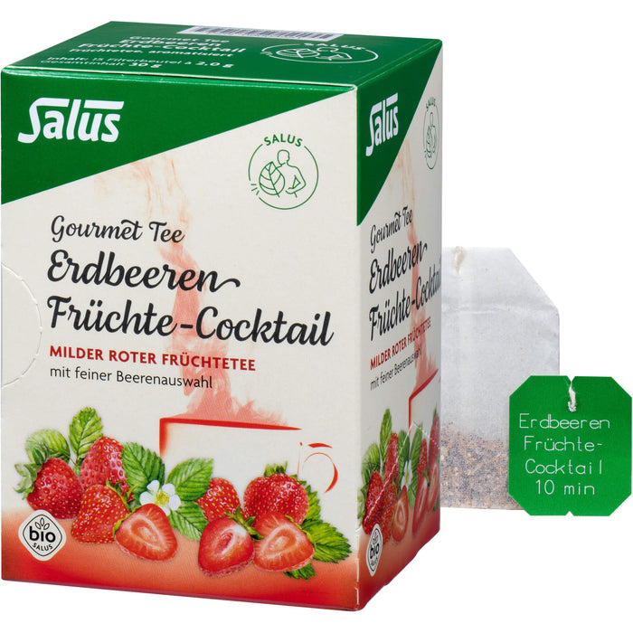 Salus Gourmet Tee Erdbeeren Früchtecocktail, 15 pc Sac filtrant
