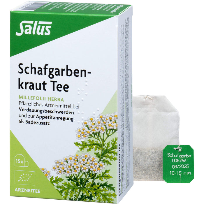 Salus Schafgarbenkraut bio bei Verdauungsbeschwerden und zur Appetitanregung, 15 pcs. Filter bag