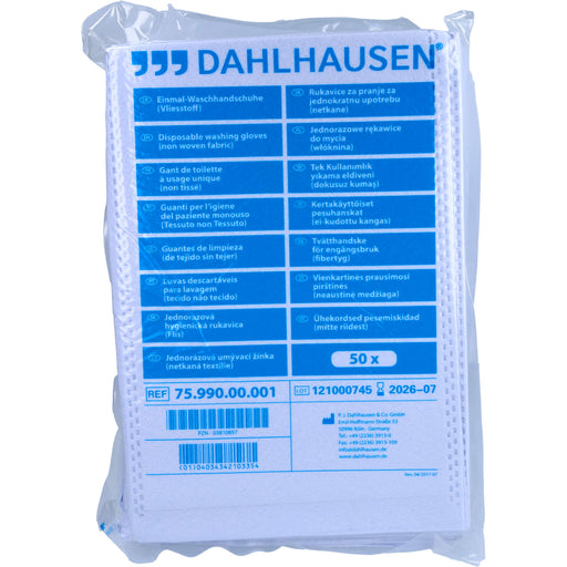 DAHLHAUSEN Waschhandschuhe Flauschvlies 14,5 x 22 cm, 50 St. Handschuhe