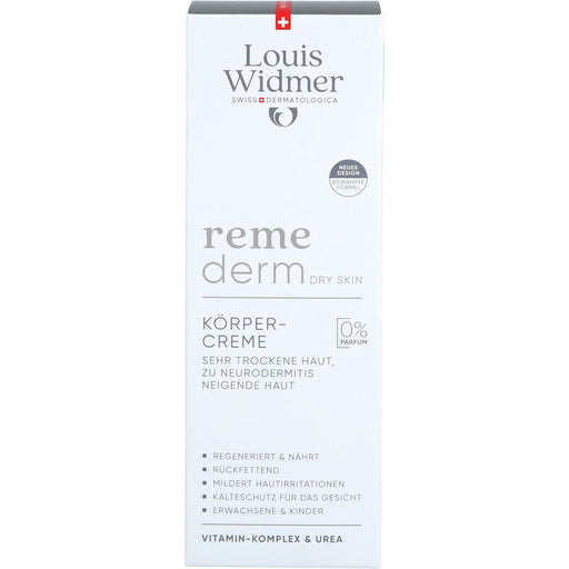 Louis Widmer Remederm Körpercreme unparfümiert für sehr trockene Haut, 200 ml Creme