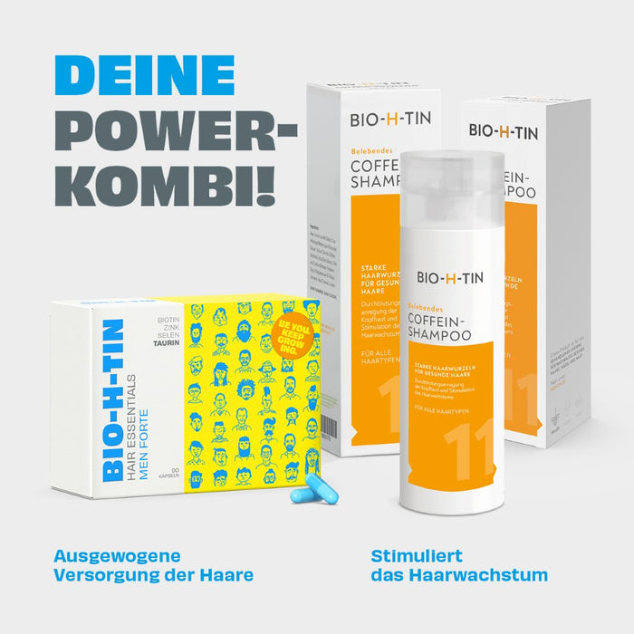 BIO-H-TIN Hair Essentials Men forte: Abgestimmte Nährstoffkombination für Männerhaare, 90 pc Capsules
