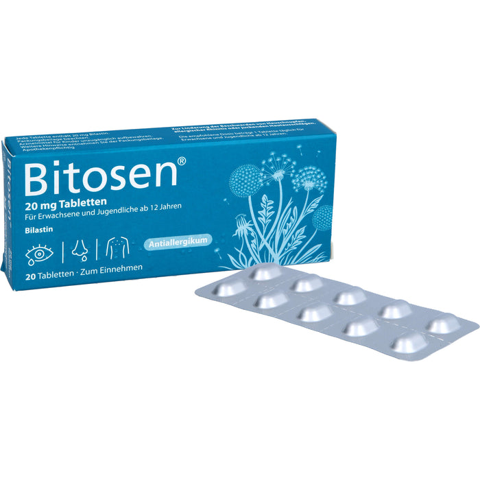 Bitosen 20 mg Tabletten bei Allergien, 20 pcs. Tablets