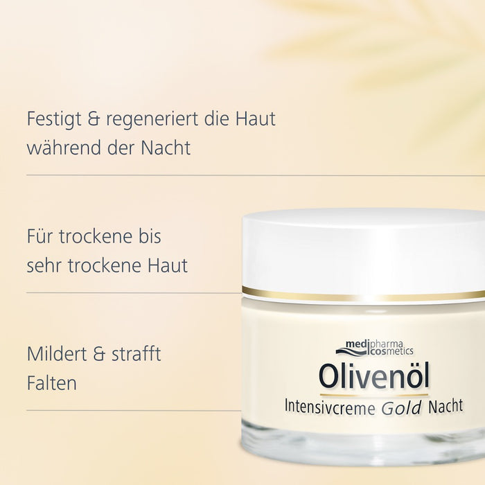 Olivenöl Intensivcreme Gold ZELL-AKTIV Nachtcreme, 50 ml Cream