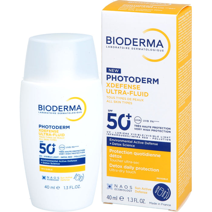 BIODERMA Photoderm XDefense Ultra-Fluid LSF 50+ sehr hell getönt, 40 ml Lösung
