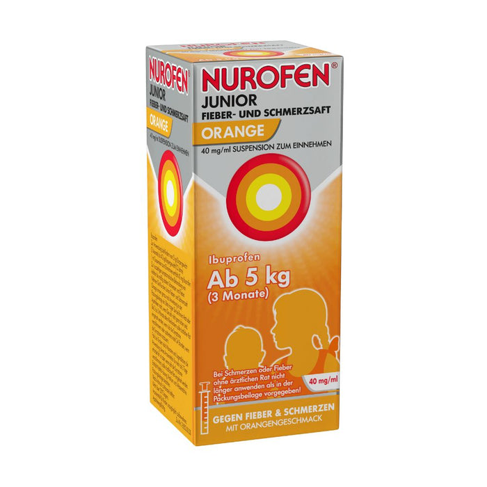 Nurofen Junior Fieber- & Schmerzsaft Orange, 100 ml Solution