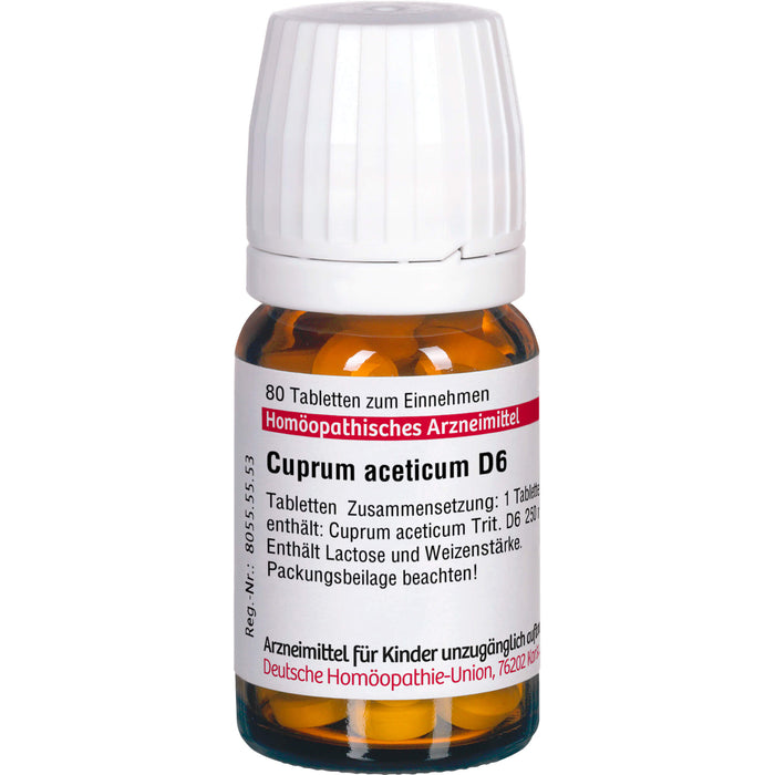 Cuprum aceticum D6 DHU Tabletten, 80 pc Tablettes