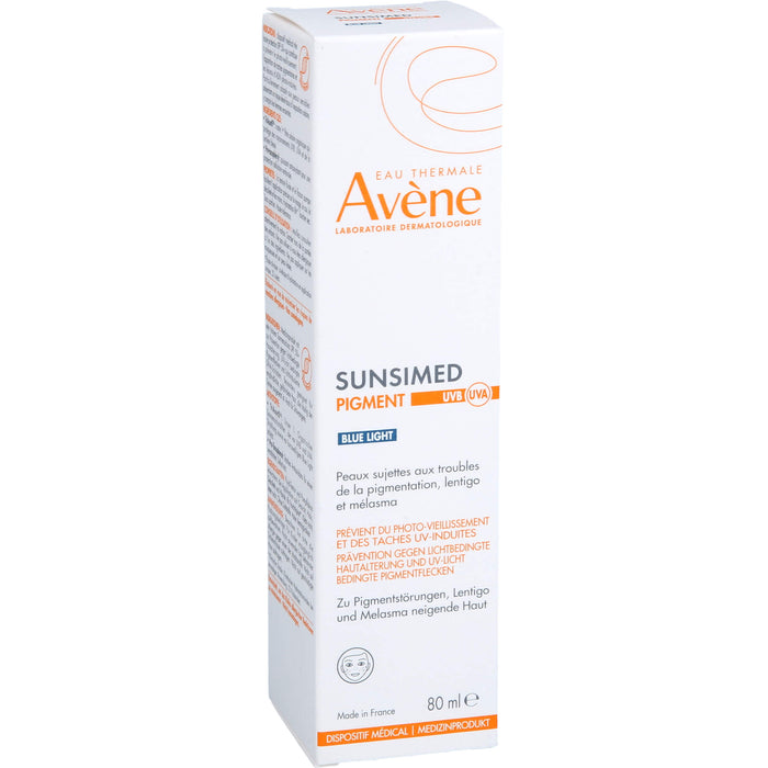 Avène Sunsimed Pigment LSF 50+ Eau Thermale zur Vorbeugung von lichtbedingten Pigmentflecken und Hautalterung, 80 ml Solution