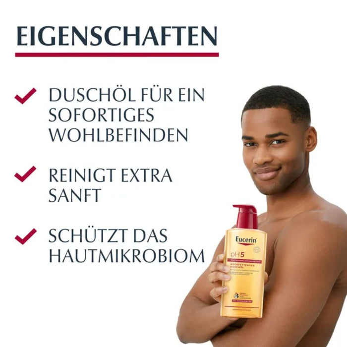 Eucerin pH5 Duschgel bewahrt die Schutzfunktion strapazierter Haut, 400 ml Gel