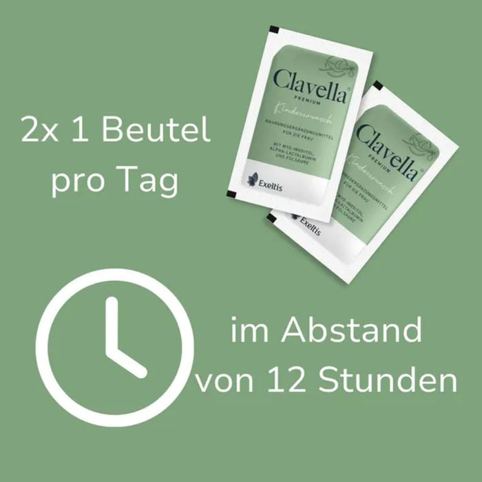 Clavella Premium Beutel bei Kinderwunsch für die Frau, 60 St. Beutel