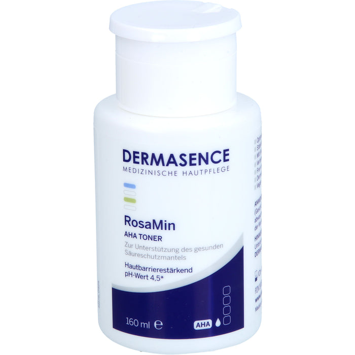 DERMASENCE RosaMin AHA Toner zur Unterstützung des gesunden Säureschutzmantels, 160 ml Solution