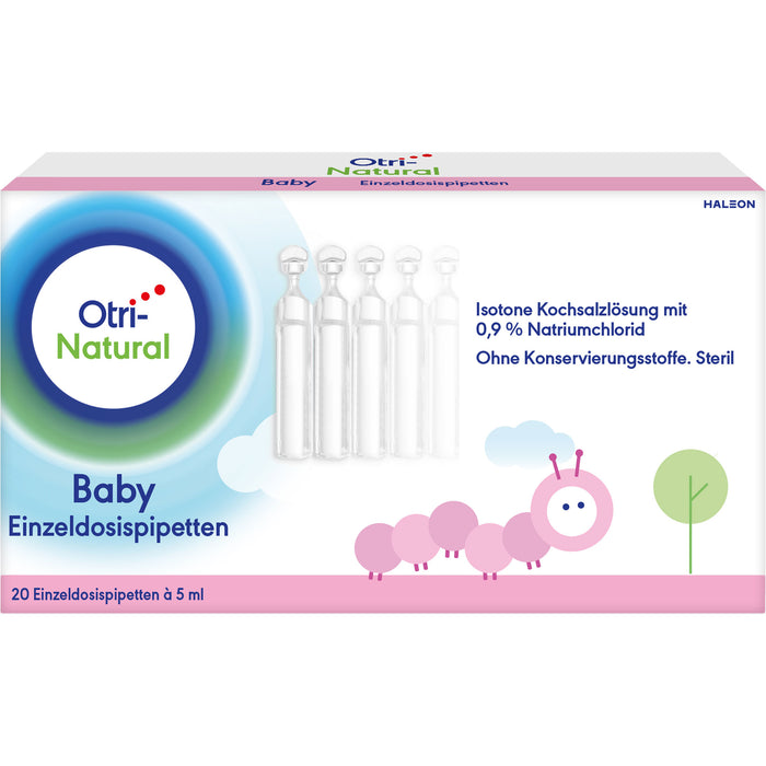Otri-Natural Baby Einzeldosispipetten isotone Kochsalzlösung mit 0,9% Natriumchlorid, 20 St. Einzeldosispipetten