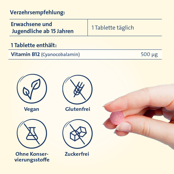 Vitamin B12 Hevert 500 µg  Tabletten, 60 St. Tabletten