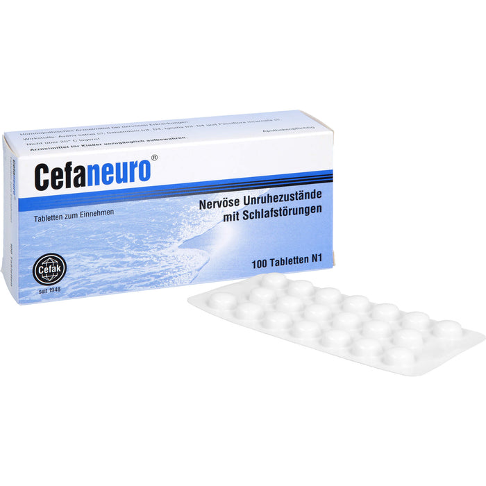 Cefaneuro Tabletten bei nervösen Unruhezuständen mit Schlafstörungen, 100 pcs. Tablets