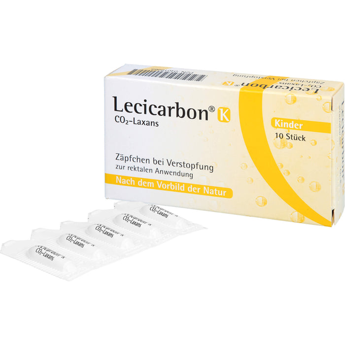 Lecicarbon  K CO2-Laxans (Kinderzäpfchen), 10 pcs. Suppositories