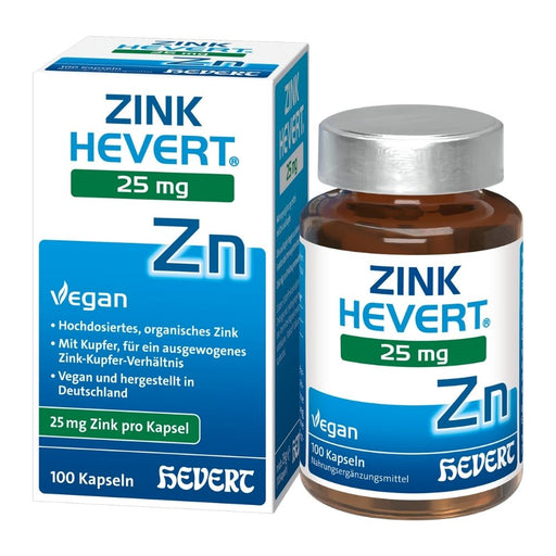 Zink Hevert 25 mg Kapseln, 100 St. Kapseln